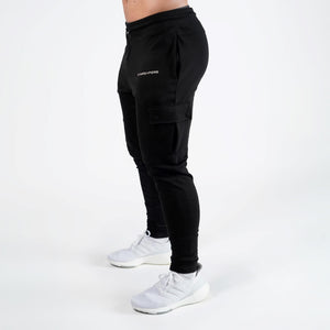 mens cargo jogger black