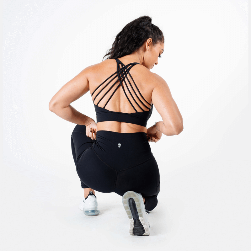 combat sports bra in black