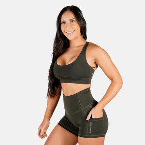 workout bra in green full