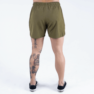 dynamic training shorts od green back