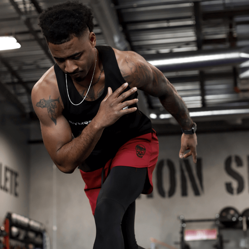 red training shorts