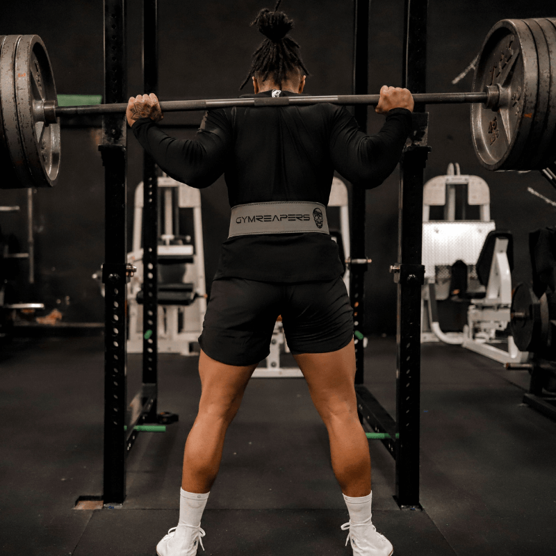 10mm lever belt gray squat