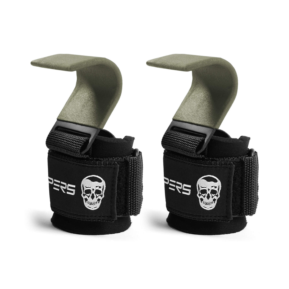 green weight lifting hooks