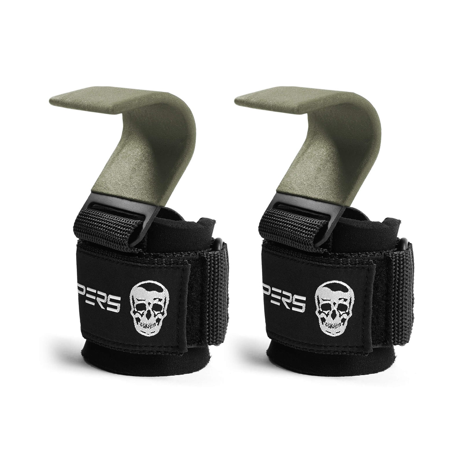 green weight lifting hooks
