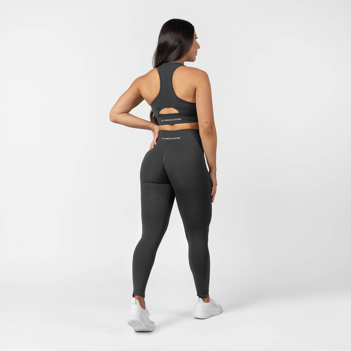 back heritage bra charcoal