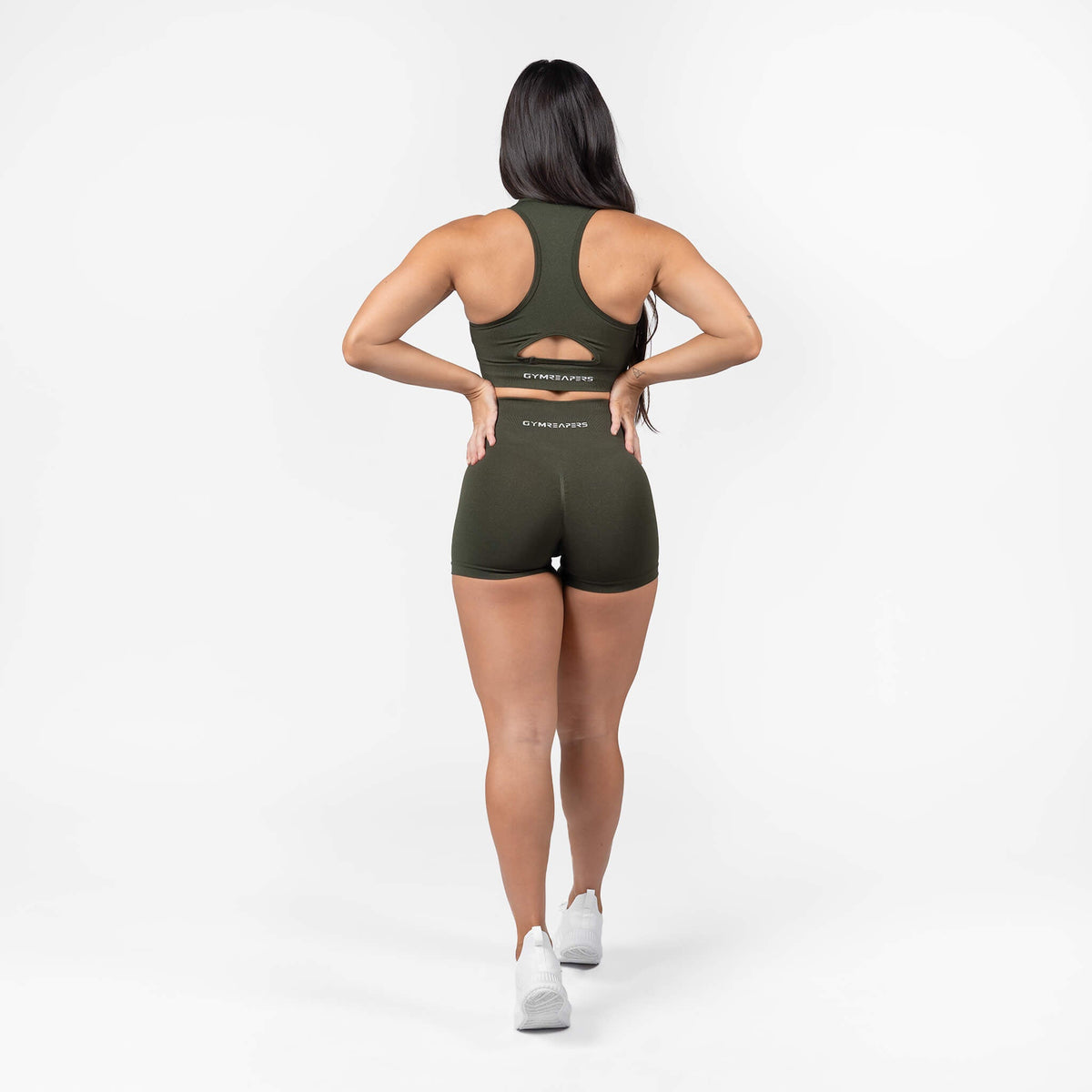 seamless heritage bra green
