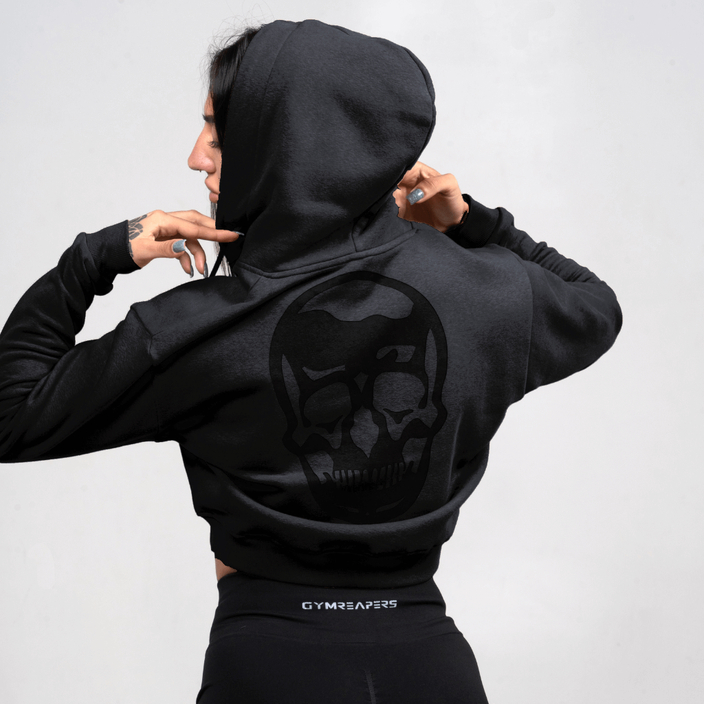 hoodie black black skull