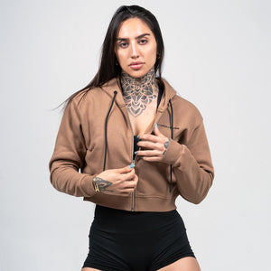 hoodie caramel with zipper