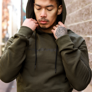 Gymreapers hoodie in green being tested