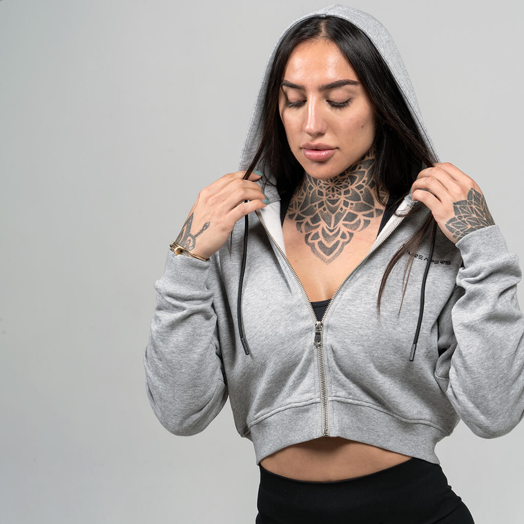 hoodie heather gray with zipper
