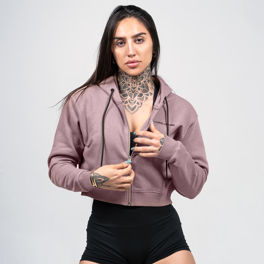 skull hoodie mauve with logo