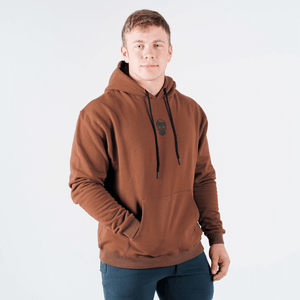 skull hoodie in clay