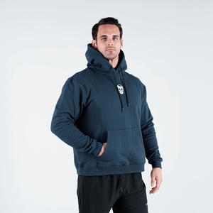 skull hoodie in navy 
