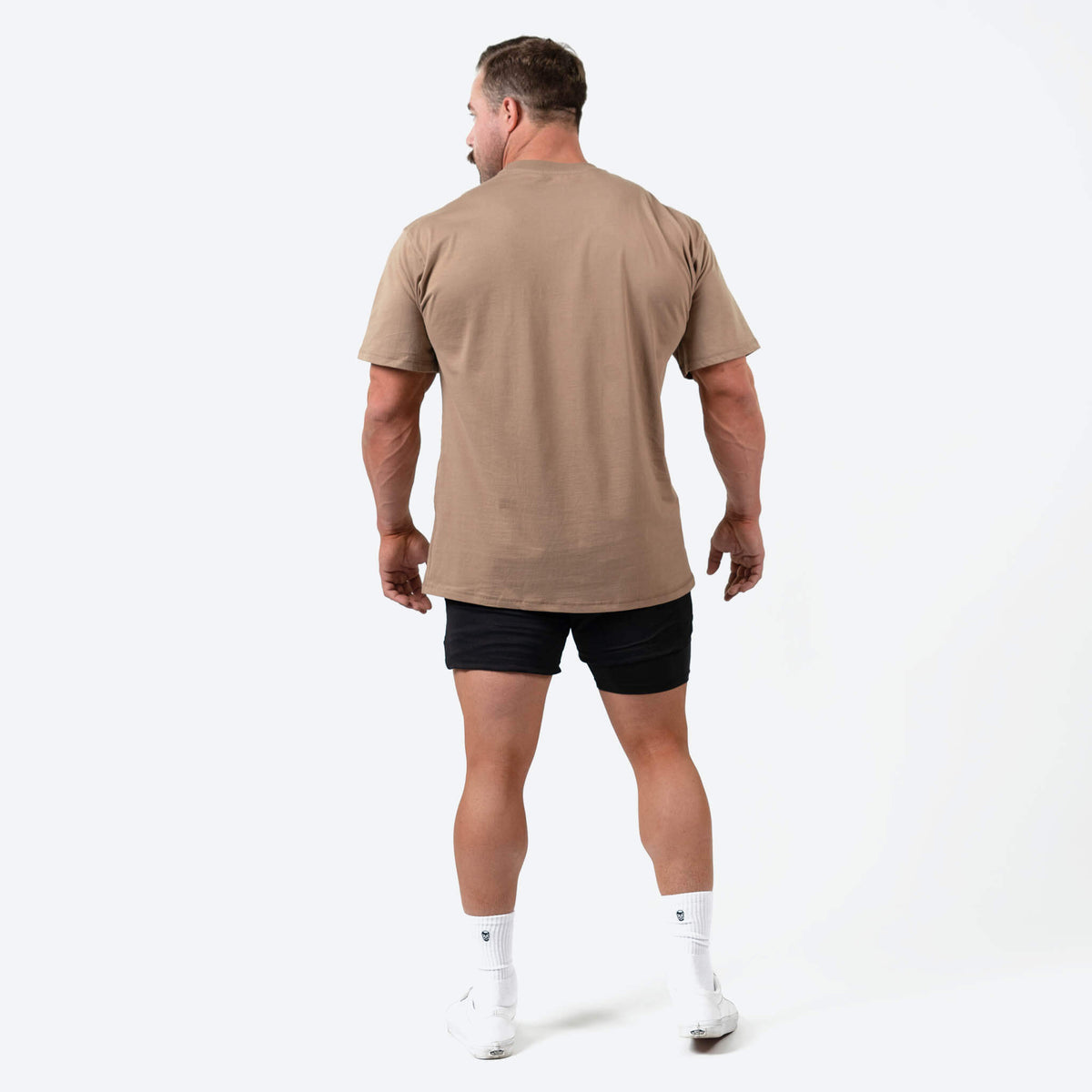icon oversized tee tan