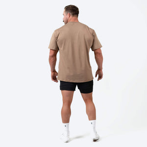 icon oversized tee tan