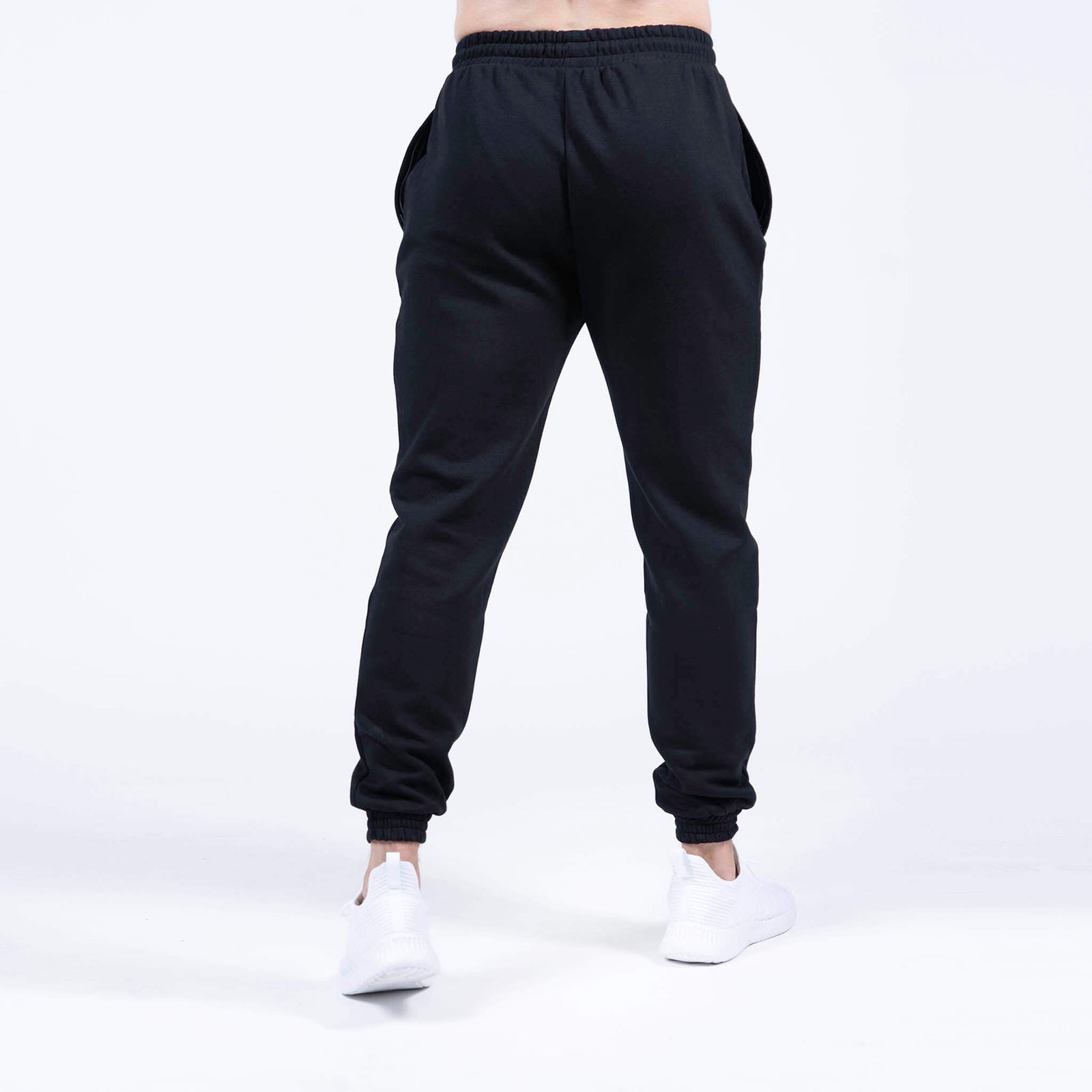 joggers black white