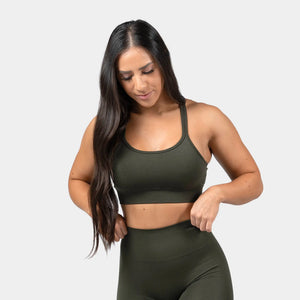 seamless bra green