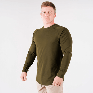 long sleeve performance od green side