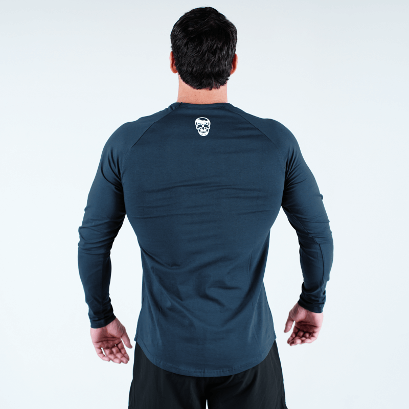 long sleeve performance navy back