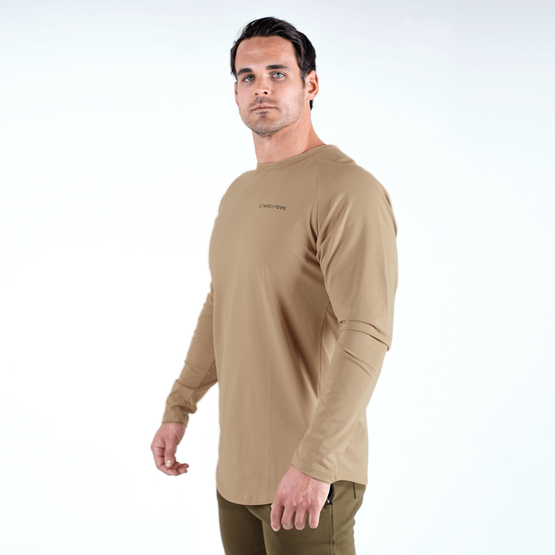 long sleeve performance tan side