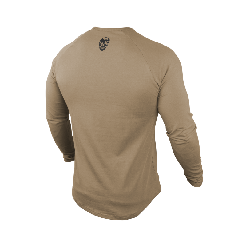 long sleeve tee gymreapers tan