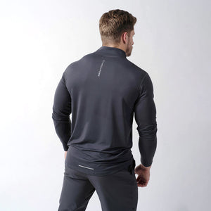 performance 1/4 zip obsidian back
