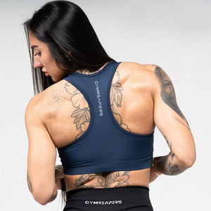 performance bra navy back