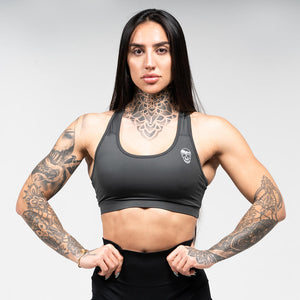 performance bra obsidian front