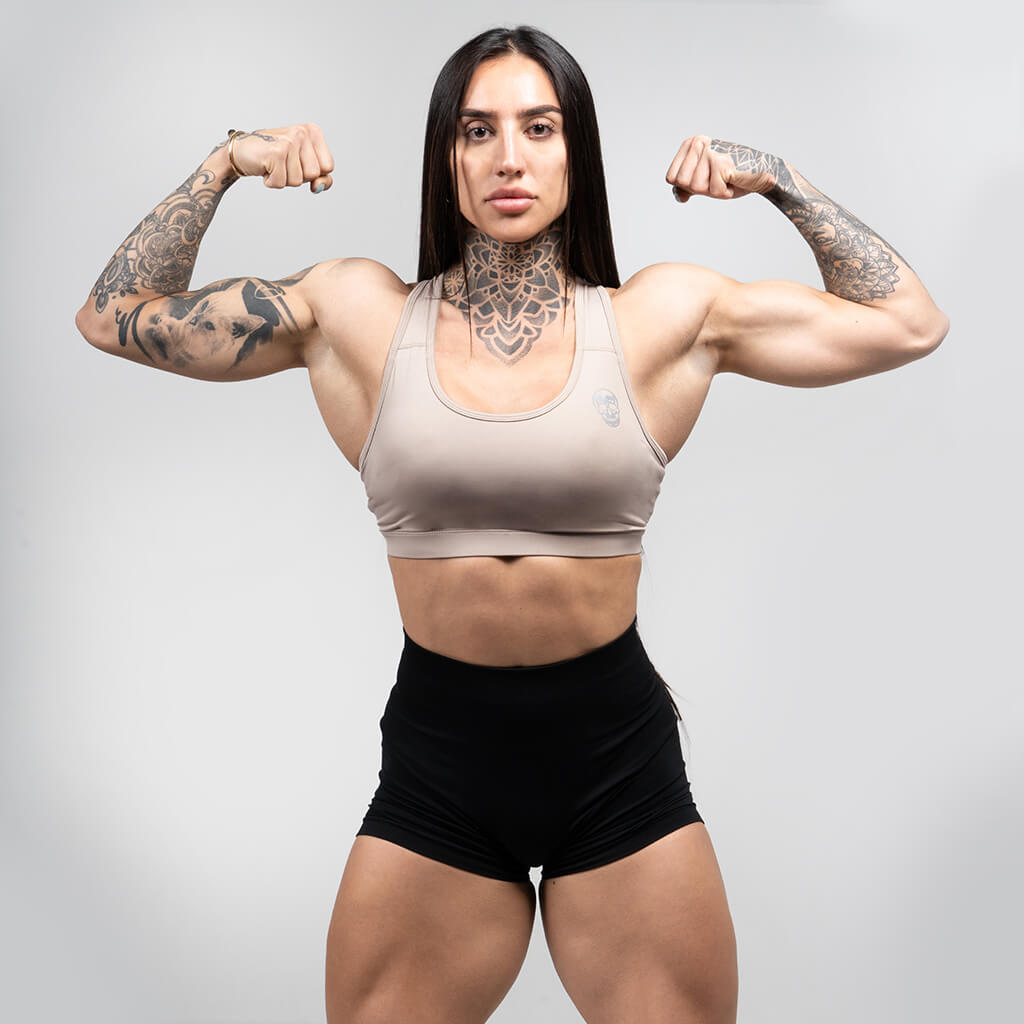 performance bra taupe full