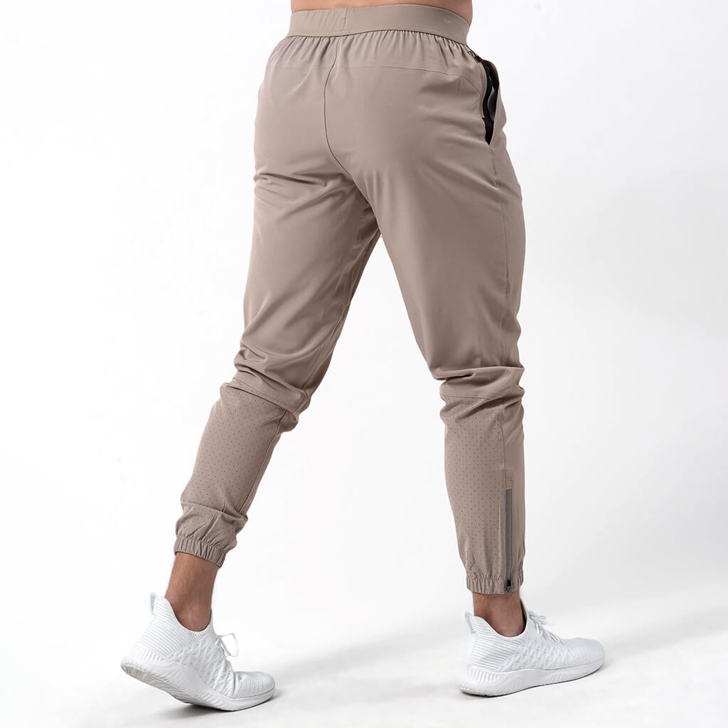 performance jogger taupe front