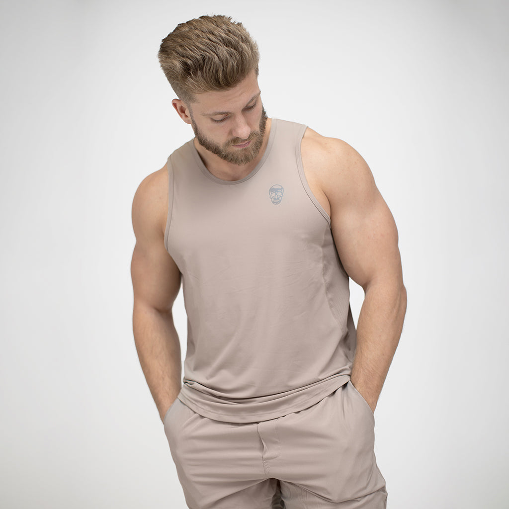 performance tank taupe detail