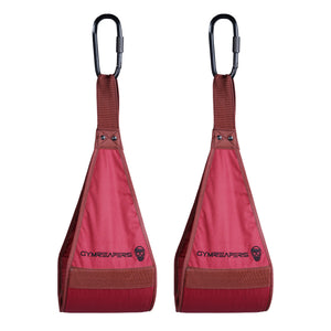 hanging ab straps red