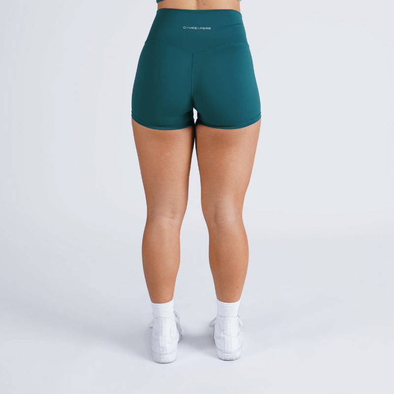 womens 4 inch shorts emerald