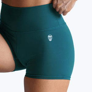 womens 4 inch inseam shorts skull