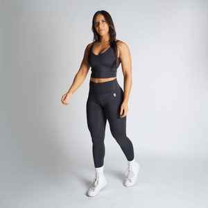 mid rise leggings black