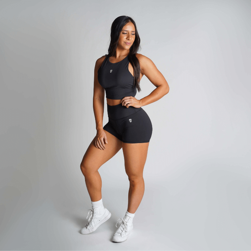womens training shorts black fit