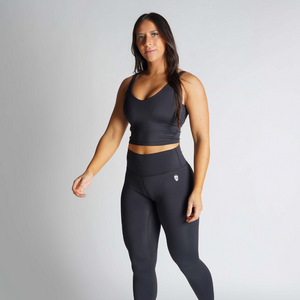 crop top tank black