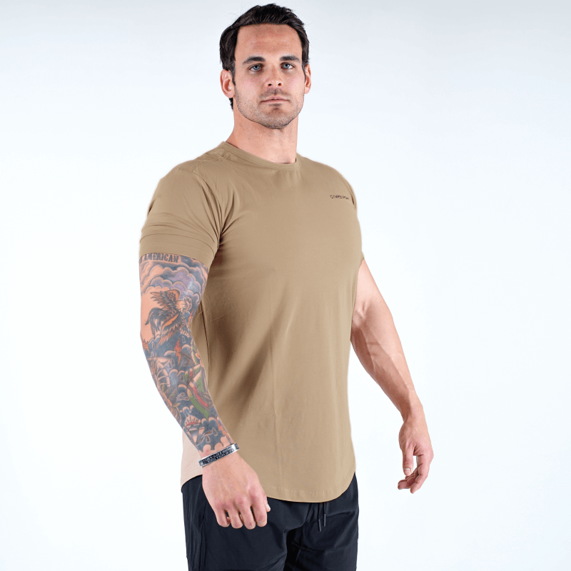 short sleeve shirt tan