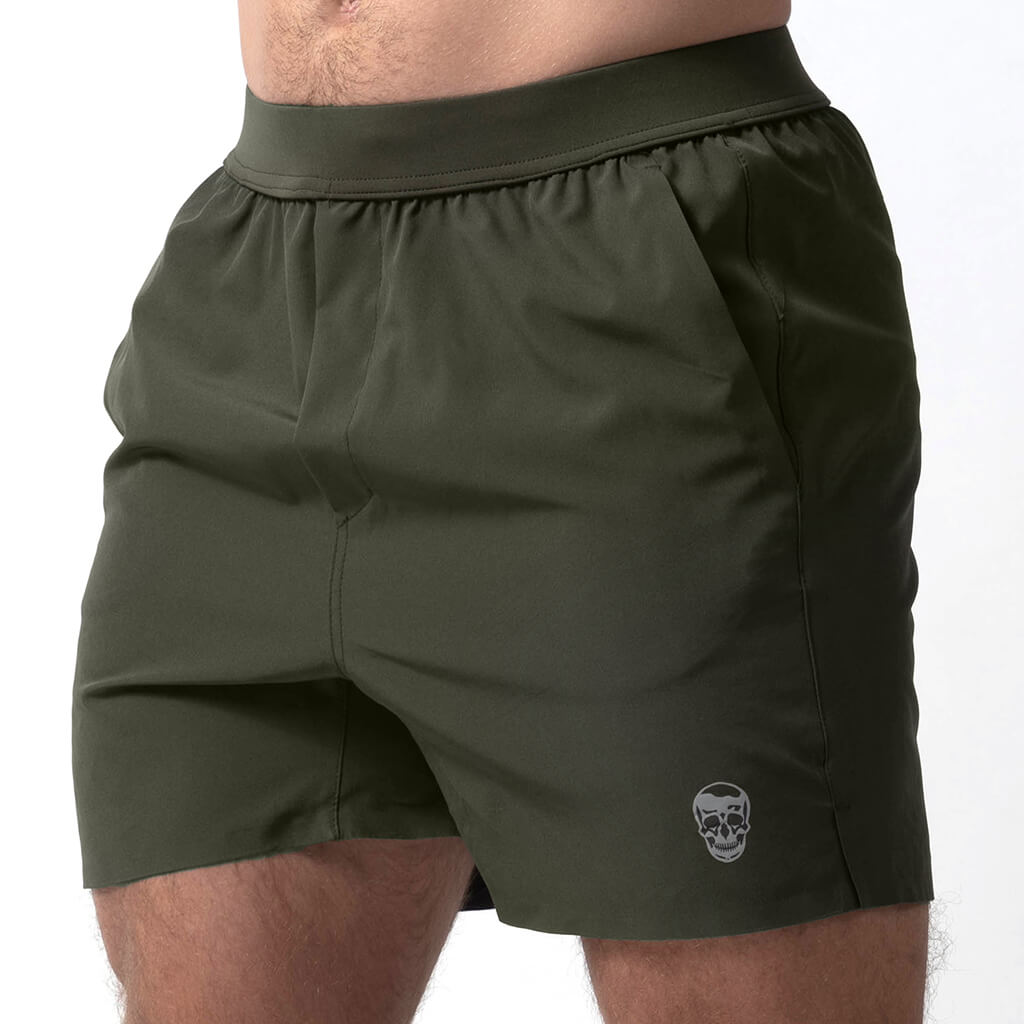 green shorts front