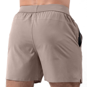shorts taupe back