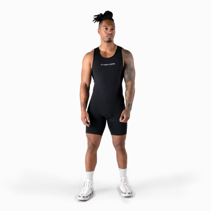 singlet mens black