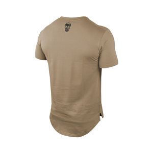 short sleeve tee gymreapers tan back