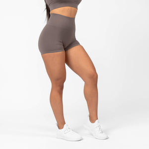 seamless shorts toffee front