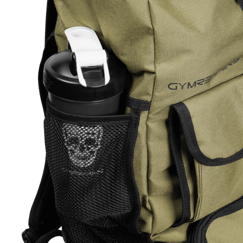 mesh pocket gym bag in military green