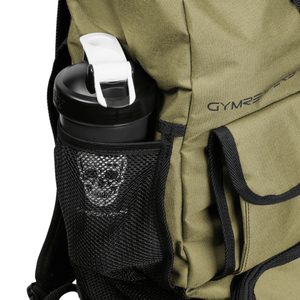 mesh pocket gym bag in military green
