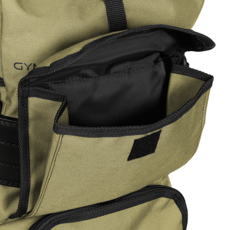 front pocket gym bag in military green