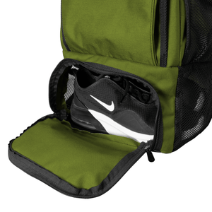 cordura gym bag green shoe pocket