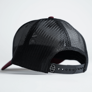 trucker hat maroon