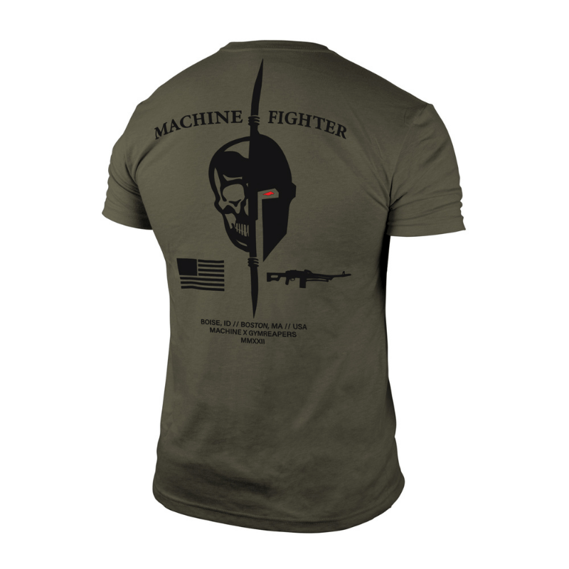 united machine tee back green