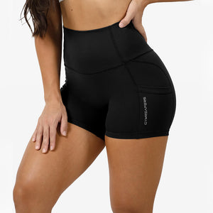 victory shorts black front